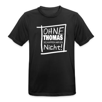 Vorname thomas - Männer T-Shirt atmungsaktiv - Schwarz - Vorne - AI Model Male 178 light (178cm)
