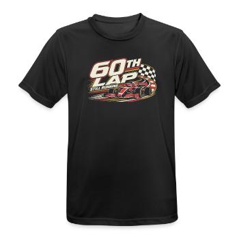 60 Geburtstag Rennfahrer Motorsport Geschenk - Männer T-Shirt atmungsaktiv - Schwarz - Vorne - AI Model Male 178 light (178cm)