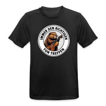Biber Bratsche T-Shirt Motiv Musiker Geschenk - Männer T-Shirt atmungsaktiv - Schwarz - Vorne - AI Model Male 178 light (178cm)