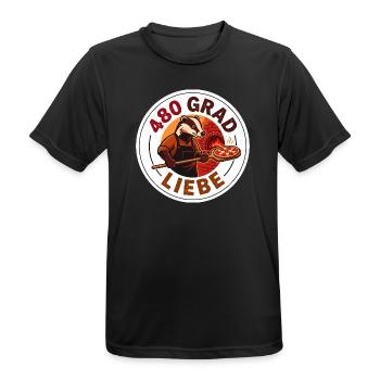 Neapel Pizza Bäcker 480 Grad Gastronomie Motiv - Männer T-Shirt atmungsaktiv - Schwarz - Vorne - AI Model Male 178 light (178cm)