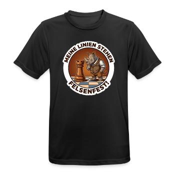 Fernschach Experte Meine Linien stehen felsenfest - Männer T-Shirt atmungsaktiv - Schwarz - Vorne - AI Model Male 178 light (178cm)