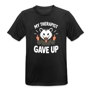 Mein Therapeut hat Ferret Tee aufgegeben - Männer T-Shirt atmungsaktiv - Schwarz - Vorne - AI Model Male 178 light (178cm)