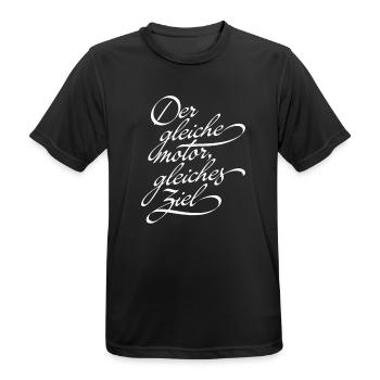 Umlaufbahn - Männer T-Shirt atmungsaktiv - Schwarz - Vorne - AI Model Male 178 light (178cm)
