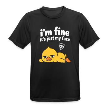 Entspanntes Entengesicht-Meme - Männer T-Shirt atmungsaktiv - Schwarz - Vorne - AI Model Male 178 light (178cm)