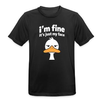 Grumpy Duck Face Meme Tee - Männer T-Shirt atmungsaktiv - Schwarz - Vorne - AI Model Male 178 light (178cm)