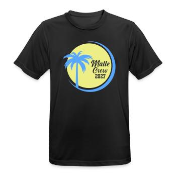 Malle Crew 2027 Palmen Circle - Männer T-Shirt atmungsaktiv - Schwarz - Vorne - AI Model Male 178 light (178cm)