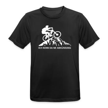 Ich kenne da eine Abkürzung - Männer T-Shirt atmungsaktiv - Schwarz - Vorne - AI Model Male 178 light (178cm)