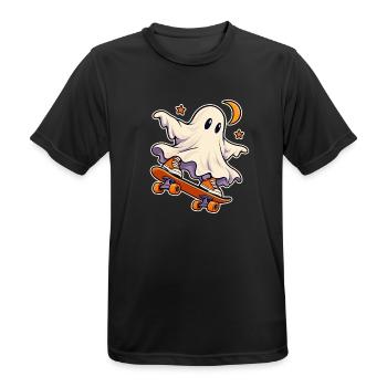Skateboard Sprite - Männer T-Shirt atmungsaktiv - Schwarz - Vorne - AI Model Male 178 light (178cm)