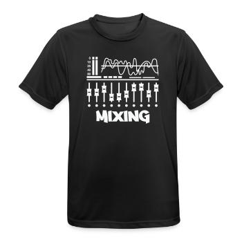 Mixing Studio Vibes - Männer T-Shirt atmungsaktiv - Schwarz - Vorne - AI Model Male 178 light (178cm)