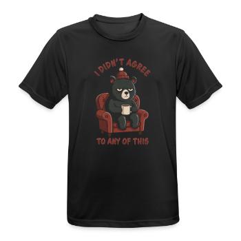 Grumpy Bear – Ich habe dem alles nicht zugestimmt - Männer T-Shirt atmungsaktiv - Schwarz - Vorne - AI Model Male 178 light (178cm)