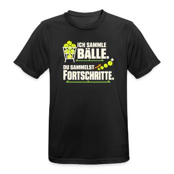 Tennistrainer Tennis Coach Tennislehrer Geschenk - Männer T-Shirt atmungsaktiv - Schwarz - Vorne - AI Model Male 178 light (178cm)