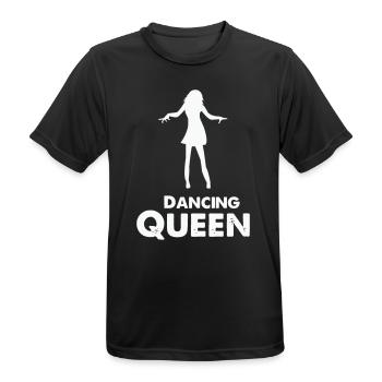 Tanzsilhouette Königin Text - Männer T-Shirt atmungsaktiv - Schwarz - Vorne - AI Model Male 178 light (178cm)