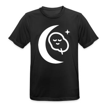 Mondbeschienener Schlafmond-Symbol - Männer T-Shirt atmungsaktiv - Schwarz - Vorne - AI Model Male 178 light (178cm)