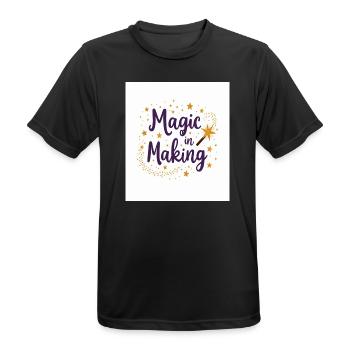 Magie in der Entstehung - Männer T-Shirt atmungsaktiv - Schwarz - Vorne - AI Model Male 178 light (178cm)