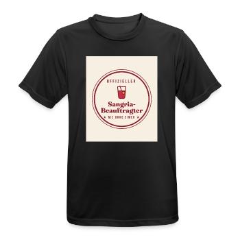 Sangria Liebe - Männer T-Shirt atmungsaktiv - Schwarz - Vorne - AI Model Male 178 light (178cm)