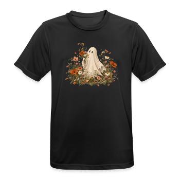 Wildblumen Geist - Männer T-Shirt atmungsaktiv - Schwarz - Vorne - AI Model Male 178 light (178cm)