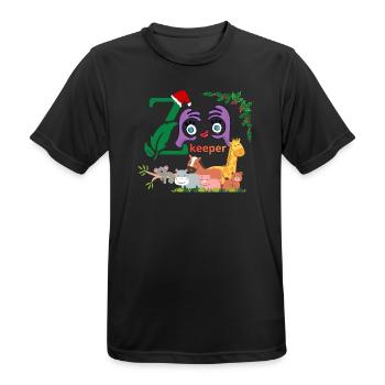 lustiger Tierpfleger - Männer T-Shirt atmungsaktiv - Schwarz - Vorne - AI Model Male 178 light (178cm)
