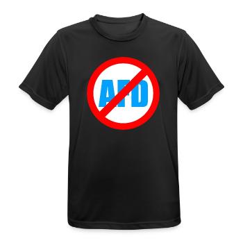 No AFD FCK AFD Protest Links Antifa - Männer T-Shirt atmungsaktiv - Schwarz - Vorne - AI Model Male 178 light (178cm)