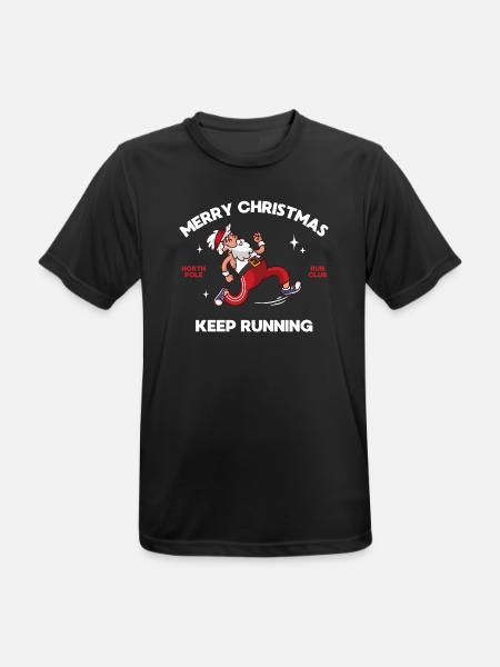 Weihnachtsmann Laufclub Stil - Männer T-Shirt atmungsaktiv - Schwarz