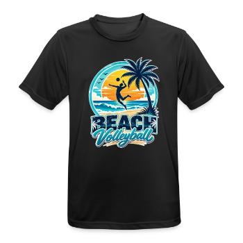 Beach Volleyball Paradise – Summer & Beach Vibes - Männer T-Shirt atmungsaktiv - Schwarz - Vorne - AI Model Male 178 light (178cm)