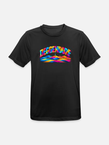 Deggendorf - Männer T-Shirt atmungsaktiv - Schwarz