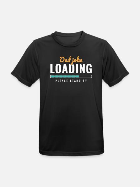 Papa-Witz lädt bitte bereit - Männer T-Shirt atmungsaktiv - Schwarz