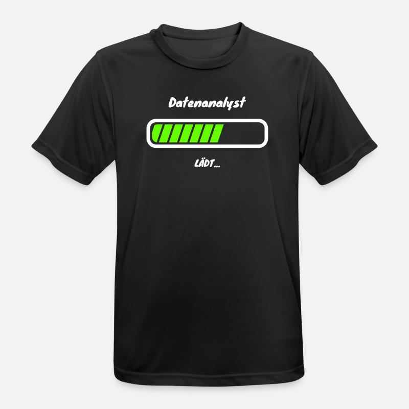Datenanalyst Loading Data Analyst Statistik - Männer T-Shirt atmungsaktiv - Schwarz