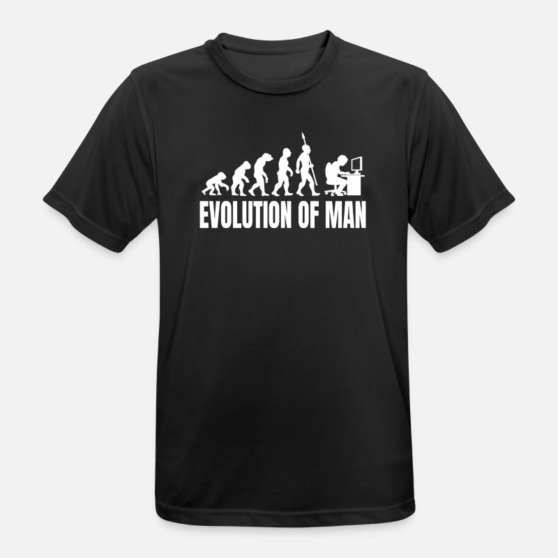 Programmeur Computer Freak Evolution Rétro - T-shirt respirant Homme - noir