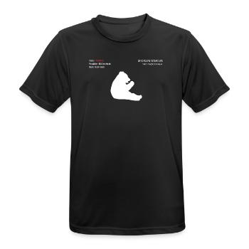 Panda - Männer T-Shirt atmungsaktiv - Schwarz - Vorne - AI Model Male 178 light (178cm)