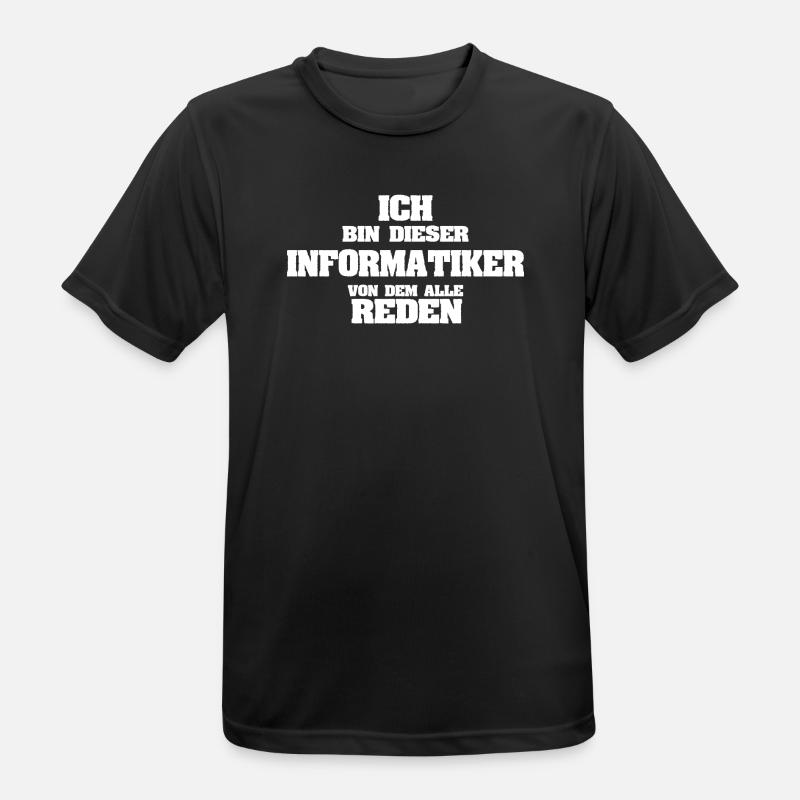 Work Computer Scientist - Men's Breathable T-Shirt - black