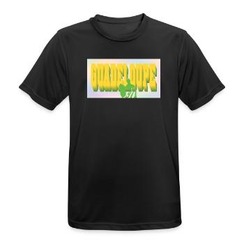 Guadeloupe 971 Souvenir-Geschenkkarte - Männer T-Shirt atmungsaktiv - Schwarz - Vorne - AI Model Male 178 light (178cm)