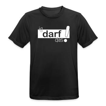 ig darf das! - Männer T-Shirt atmungsaktiv - Schwarz - Vorne - AI Model Male 178 light (178cm)