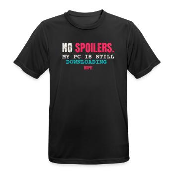 No Spoiler Videogame - Männer T-Shirt atmungsaktiv - Schwarz - Vorne - AI Model Male 178 light (178cm)