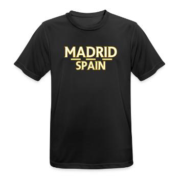 Madrid – Spain - Men's Breathable T-Shirt - black - Front - AI Model Male 178 light (178cm)