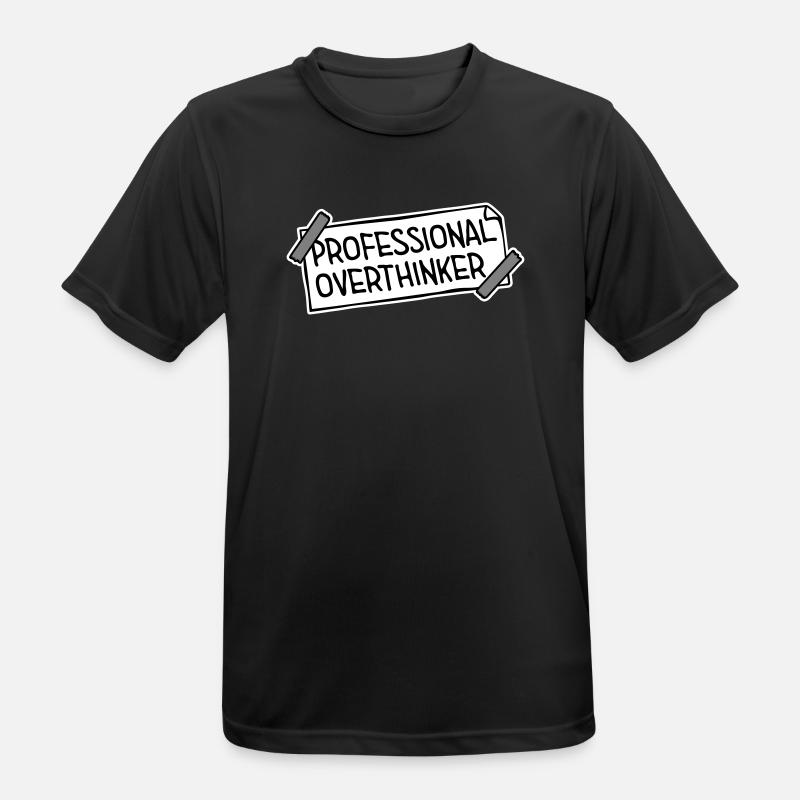 Logo Ansia Buffa e Rimuginante Professionale - Maglietta da uomo traspirante - nero