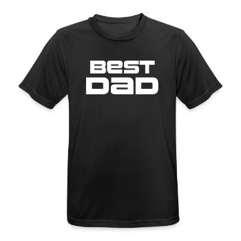Bester Vater, bester weißer Vater - Männer T-Shirt atmungsaktiv - Schwarz - Vorne - AI Model Male 178 light (178cm)