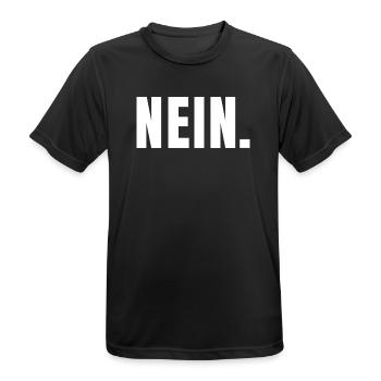 NEIN. | Klares Statement in Typografie - Männer T-Shirt atmungsaktiv - Schwarz - Vorne - AI Model Male 178 light (178cm)