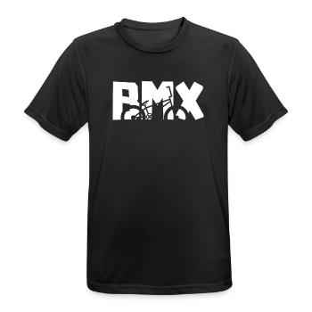 BMX Rider Shirt – Cooles Bike Design - Männer T-Shirt atmungsaktiv - Schwarz - Vorne - AI Model Male 178 light (178cm)