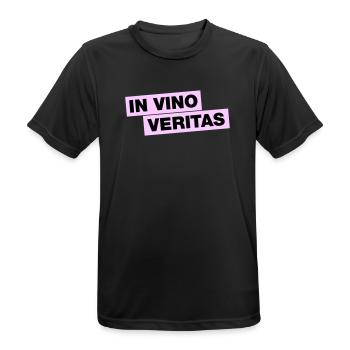 In Vino Veritas - Männer T-Shirt atmungsaktiv - Schwarz - Vorne - AI Model Male 178 light (178cm)
