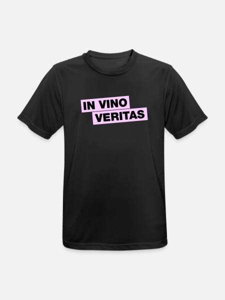 In Vino Veritas - Männer T-Shirt atmungsaktiv - Schwarz