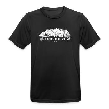 Zugspitze - Männer T-Shirt atmungsaktiv - Schwarz - Vorne - AI Model Male 178 light (178cm)
