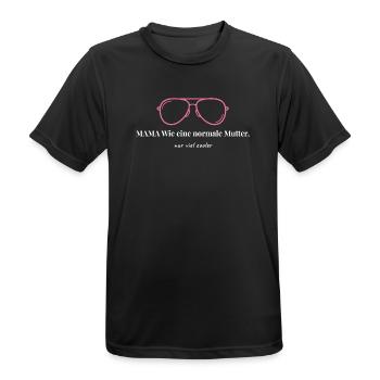 Coole Mama - Wie eine normale Mutter nur viel cool - Männer T-Shirt atmungsaktiv - Schwarz - Vorne - AI Model Male 178 light (178cm)