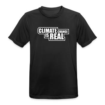 Le changement climatique est la véritable science du changement climatique - T-shirt respirant Homme - noir - Devant - AI Model Male 178 light (178cm)
