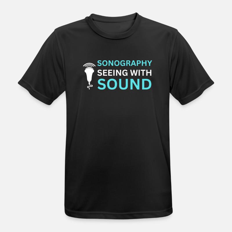Échographie Son de Détection Échographiste - T-shirt respirant Homme - noir