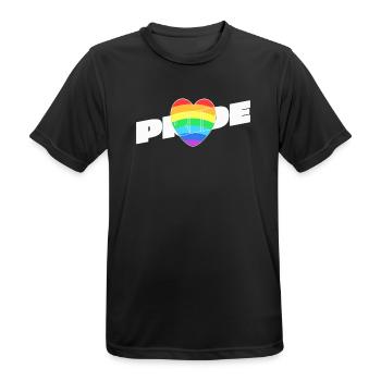 Cœur de la fierté - Rainbow Design - T-shirt respirant Homme - noir - Devant - AI Model Male 178 light (178cm)