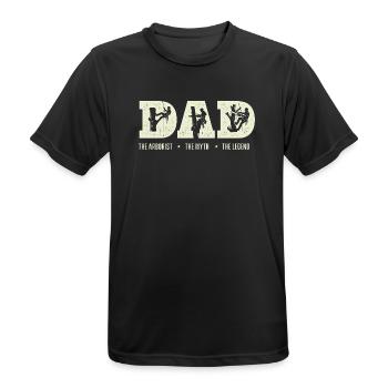 Der Arborist, die Legende – Lustiges Arborist-Geschenk - Männer T-Shirt atmungsaktiv - Schwarz - Vorne - AI Model Male 178 light (178cm)