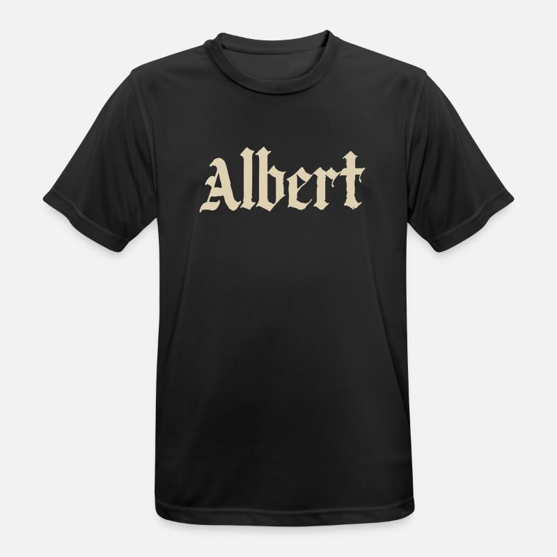 Albert Gothic Script - Men's Breathable T-Shirt - black