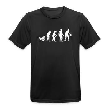 Evolution der Basketball-Progression - Männer T-Shirt atmungsaktiv - Schwarz - Vorne - AI Model Male 178 light (178cm)