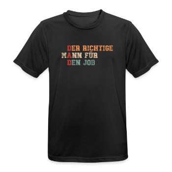 Dad - lustiger Spruch - Männer T-Shirt atmungsaktiv - Schwarz - Vorne - AI Model Male 178 light (178cm)