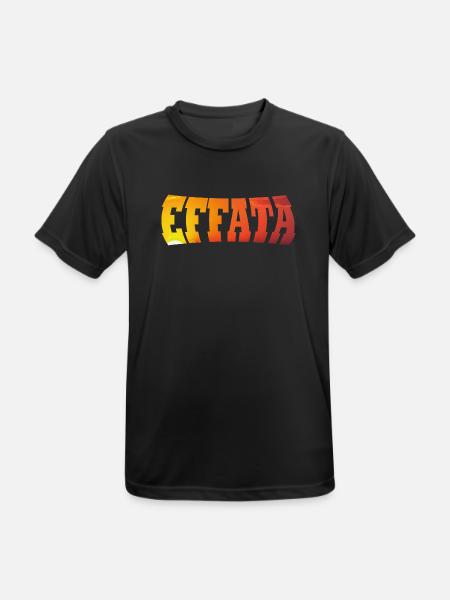 EFFATA - Men's Breathable T-Shirt - black